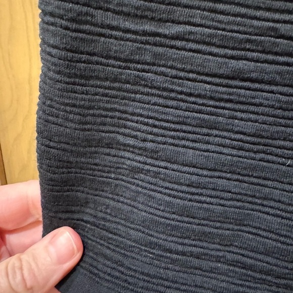 COS Rolled Neck Short Sleeve Cotton Ribbed Dress / xsmall - Picture 2 of 10